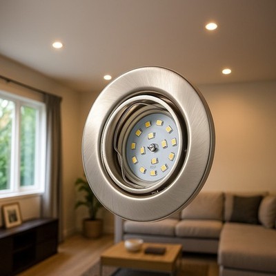 Einbauspot LED Stahl 5W - ultraflach 26,5 mm . Perfekt für Decken & Möbel