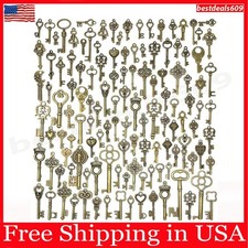 Lot Of 125 Vintage Style Antique Skeleton Furniture Cabinet Old Lock Keys Jewelr Lot Of 125 Vintage Style Antique Skeleton Furniture Cabinet Old Lock Keys Jewelr