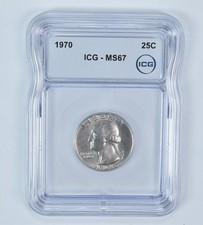 1970 Washington Quarter MS67 ICG *2721