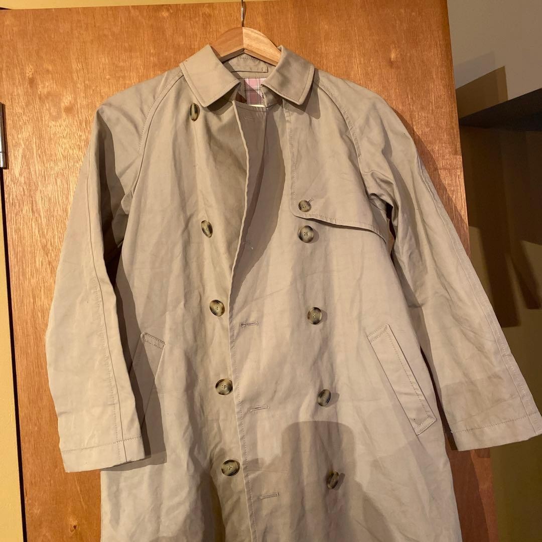 J.W.Anderson × UNIQLO Reversible Trench Coat Size S Beige/Pink Check thumbnail 3