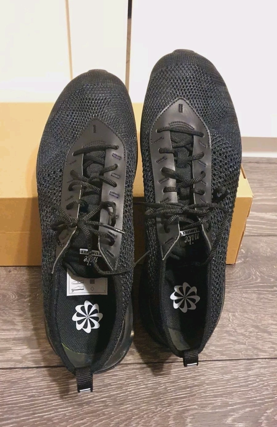 Nike Air MAX FLYKNIT RACER Triple Black FD2764001 UK Size 10.5 RRP 159.99 image 5