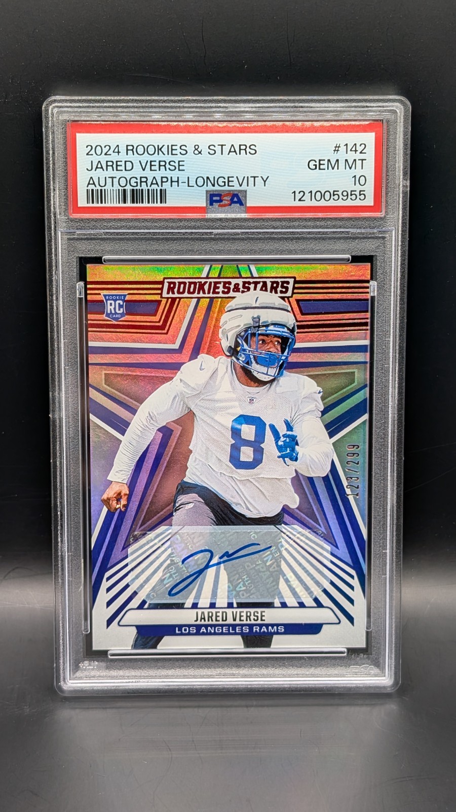 Jared Verse Panini Rookies & Stars #142 Autograph-Longevity