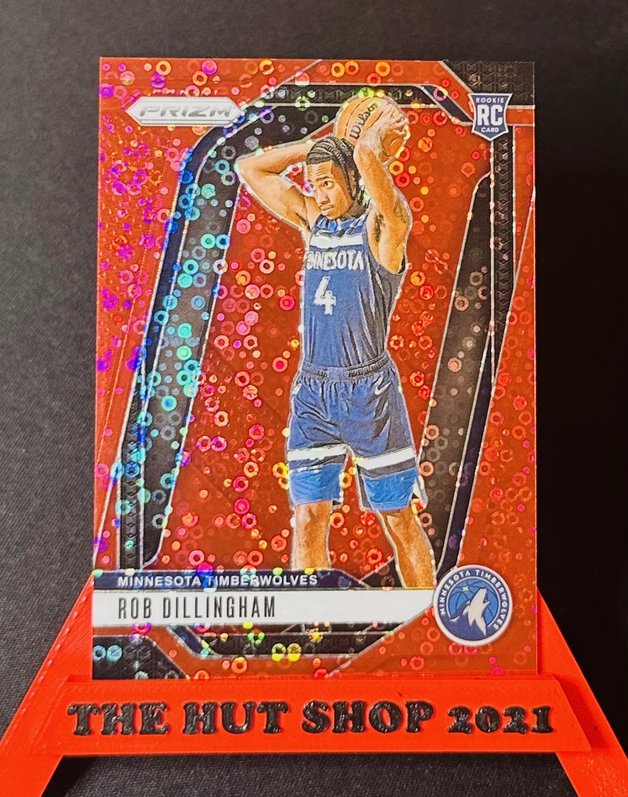 Rob Dillingham 2024-25 Panini Prizm Red Fast Break Disco Rookie 27/100 #250 RC