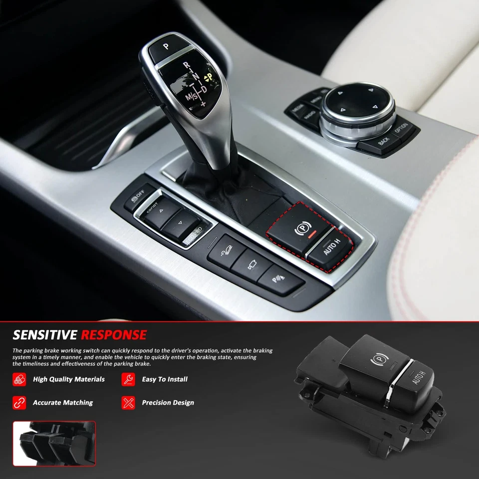 For BMW 520i 535i 640i 650i F25 F26 PARKING BRAKE P&AUTO H BUTTON SWITCH COVER - Image 4 of 4