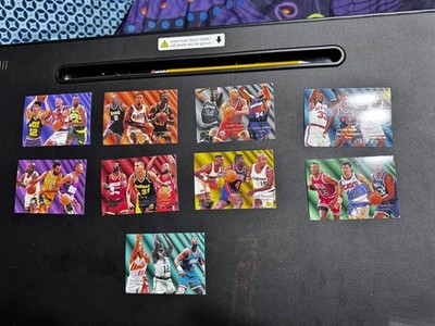 Lot of 9 - 1994-95 Fleer Team Leaders Basketball Insert Set - 9 Card Set