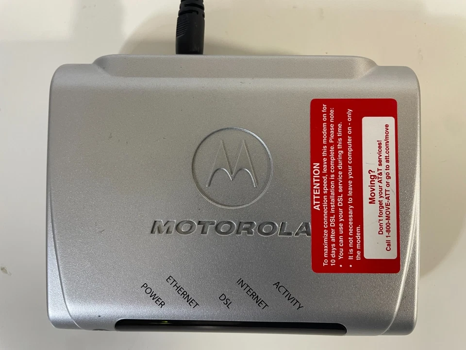 Motorola 2210-02-1022 MSTATEA DSL Ethernet Modem With Power Supply - Image 3 of 4