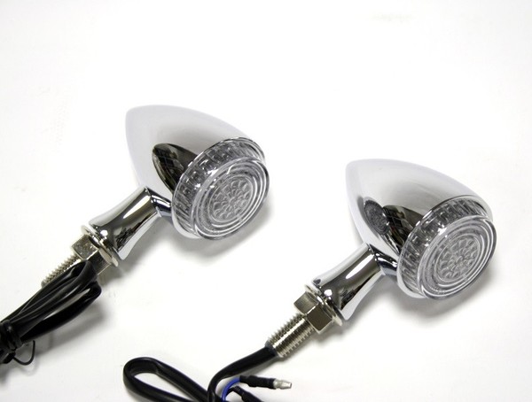 Colorado LED Motorrad RüCklicht Bremslicht Blinker 3In1 Chrom Ec-Gepr.-image