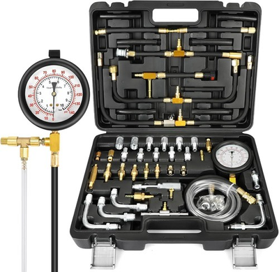 #ad 0 140PSI Fuel Injector Injection Pump Pressure Tester Gauge Kit Car Tools $79.99