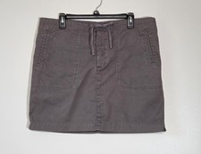 Vtg Y2K Gap Utility Cotton Drawstring Button Fly Short Skirt Size Large Classic