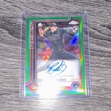 2024 Topps Chrome Rookie Autographs Rhett Lowder Auto Green Refractor RA-RL /99