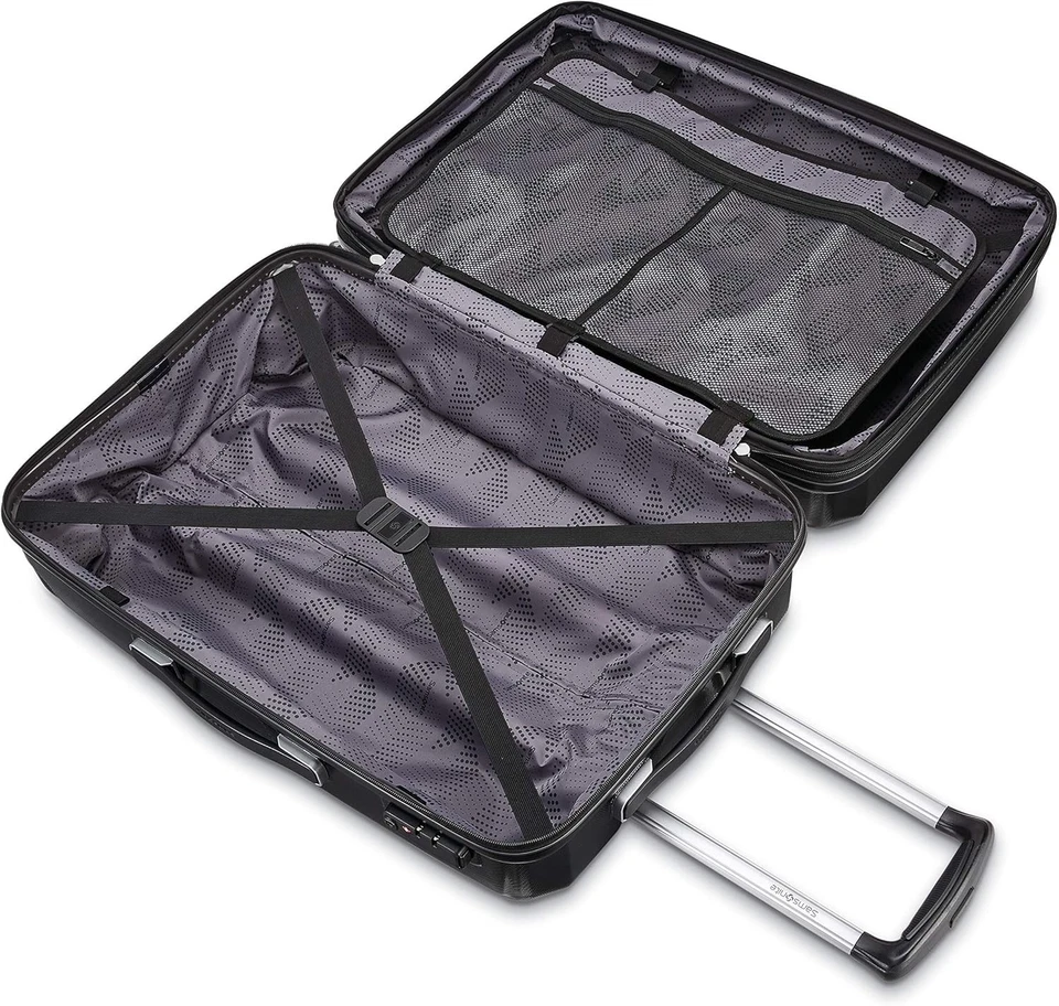 SAMSONITE WINFIELD 3 DLX HILANDEROS DE EQUIPAJE RÍGIDO JUEGO DE 3 PIEZAS 20/25/28 - NEGRO Foto 3 de 4