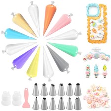 12PCS Decoden Cream Glue for Crafts, 100g Whipped Cream Glue with Piping Tips...