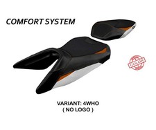 Seat saddle cover Haiti Comfort Sys White-Orange WHO TPZ KTM 390 Duke 2017 2023