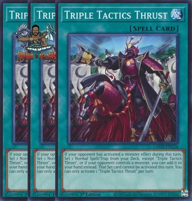 Yugioh! 3x Triple Tactics Thrust LAVD-ENL24 Common 1st Ed NM