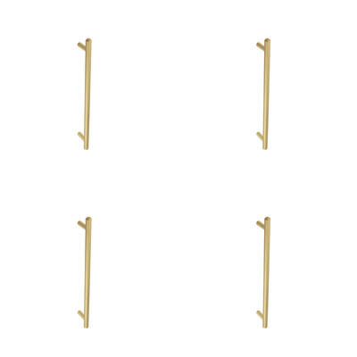 4er Pack Satin Messing Ziehgriff 425 mm für stilvolle und sichere Wohnkultur - Tür