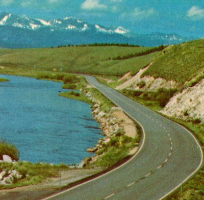 Vintage Postcard The Big Hole River Pinter Peaks Wise River Wisdom Montana MT