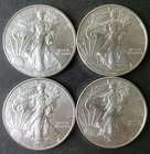 Lot of Four 2011 $1 American Silver Eagle Dollars