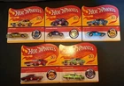 Hot Wheels 50th Anniversary Redlines w/Buttons Complete 5 Car Set Unpunched New