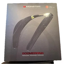 Monster Boomerang Neckband Bluetooth Speaker Neck Wireless Wearable Stereo Sound