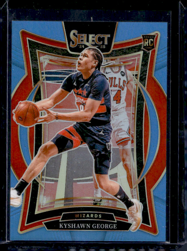 2024-25 Panini Select - Concourse Kyshawn George #85 Light Blue Prizm #/299 (RC)