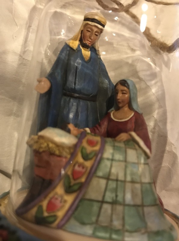 Heartwood Creek Jim Shore Design Ornament- Nativity Under Glass Dome-2008