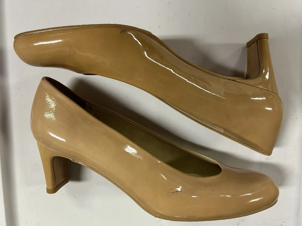 Stuart Weitzman Chicpump Adobe голая кожа поскользнуться на туфли-лодочки размер 9 M - Изображение 2 из 4