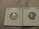 1964D SILVER DIME PAIR--THIS IS THE ITEM YOU WILL GET-FREE SHIP-YOU DECIDE GRADE