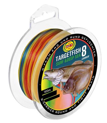(0,10 /1m) WFT TF8 Surf Deep Sea Multicolor 300m - Meeresschnur, geflochtene Ang