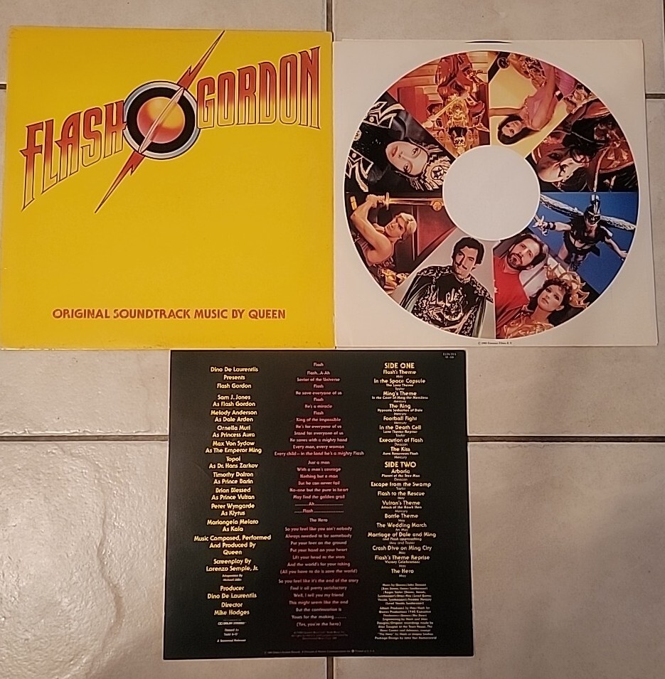 Queen Flash Gordon Soundtrack Vinyl LP w/Original Sleeve & Insert
