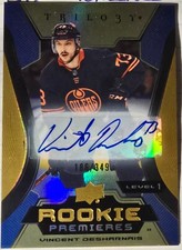 2024 Upper Deck Trilogy Rookie Premiers Vincent Desharnais Autograph 186/349