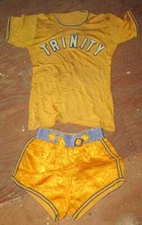 1940's/50's Trinity Basketball Jersey and Shorts by Passon's Sports, PA.  