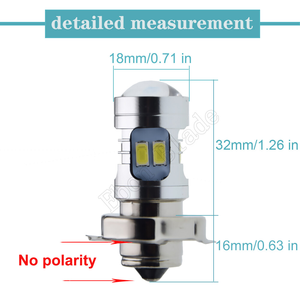 1 Pz 6 V 6 Volt AC P26S HA CONDOTTO LA Lampadina Moto Faro 3030 30 SMD Motobike Moto Luce 6000 K Scooter Ciclomotore ATV UTV Lampada Frontale - Foto 10