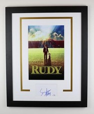 Sean Astin "Rudy" AUTOGRAPH Signed Notre Dame Photo Framed 16x20 Display ACOA