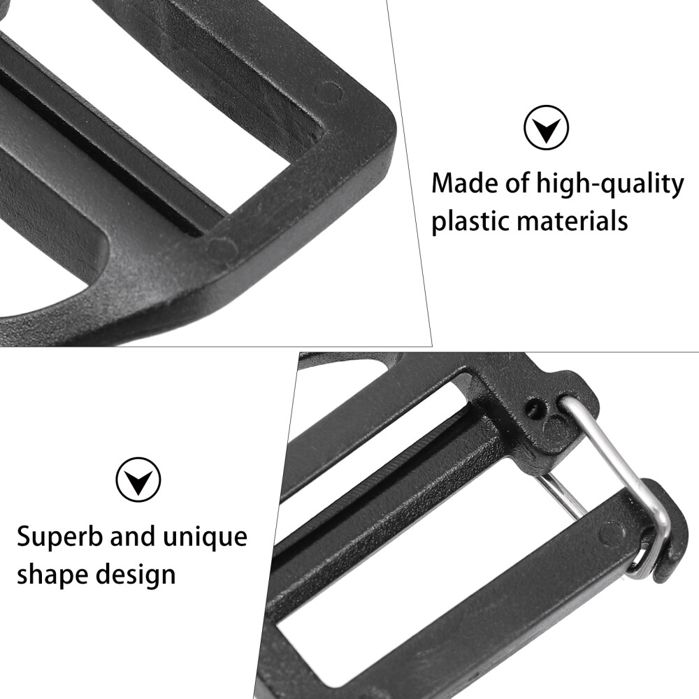 Backpack Lock 10pcs 25mm Black Plastic Buckle Adjuster Buckle