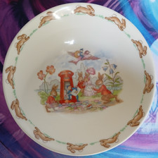 Bunnykins Royal Doulton 1984 Bowl Mail Delivery ,Made In England - Bone China
