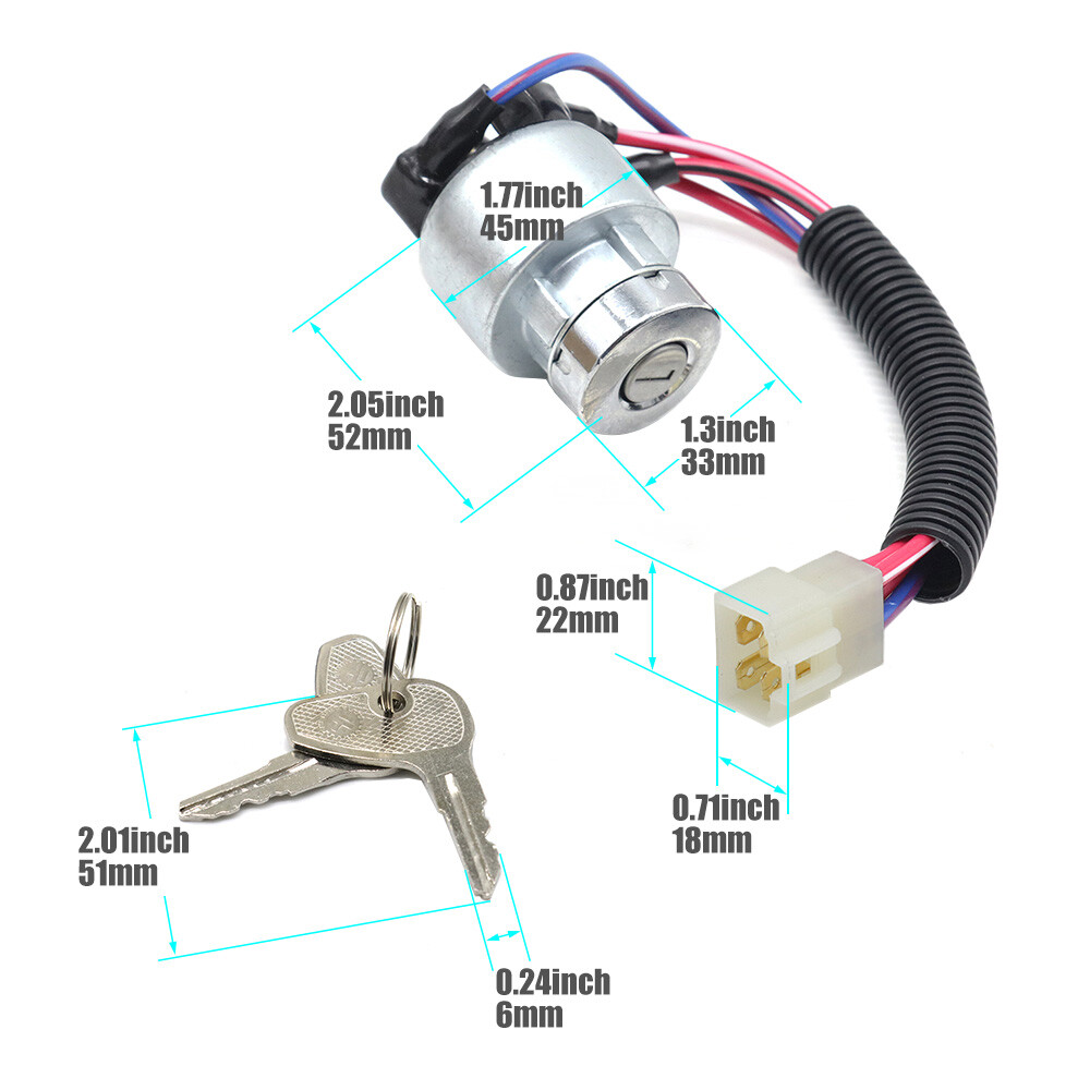 TC020-3182 For Kubota Tractor Ignition Switch Ignition Lock w