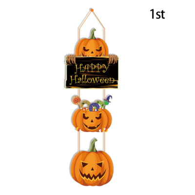 Hängende Dekoration Halloween mit Kürbis Gespenst Zeichen Indoor Outdoor