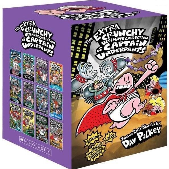 NEW Captain Underpants Extra Crunchy Ultimate 12 Books Collection