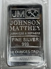 Johnson Matthey 10oz Silver Bar in Plastic