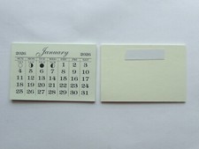 2026 MINI MONTHLY TEAR OFF QUALITY PEEL  STICK MOON CALENDAR PAD BACK CARDSTOCK
