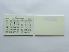 2026 MINI MONTHLY TEAR OFF QUALITY PEEL & STICK MOON CALENDAR PAD BACK CARDSTOCK