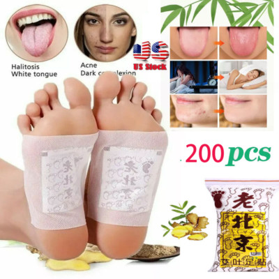200XGinger Foot Pads Detox Patch Detoxify Toxins Adhesive Keep Fit Slimming Pad