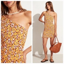 FAITHFULL THE BRAND TERRE MER MINI DRESS in LI RENI FLORAL PRINT ORANGE