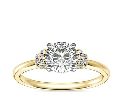 Ct Round IGI Certified Lab Grown Diamond Ring For Her 14K