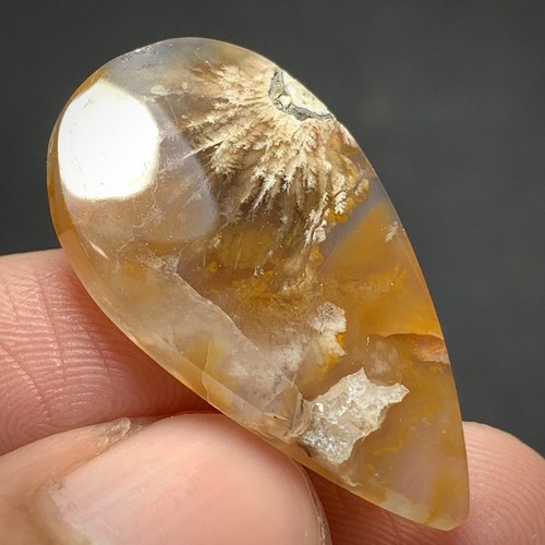 Natural Plume Agate 29x16x4mm High Quality Cabochon 13.5 ct - Picture 4 of 5