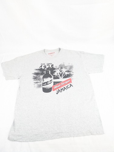 Red Stripe Beer Crewneck XL Gray Mens Cotton Jamaica T-shirt