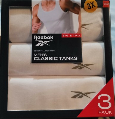 3 GENUINE REEBOK MENS 3XLT COTTON WHITE 