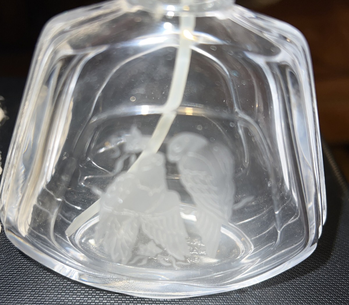 perfume bottle No Atomizer . Crystal bottle made in France. By VCA