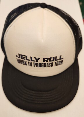 RARE 2021 Jelly Roll Work In Progress Tour Adult Trucker Hat  display picture 1