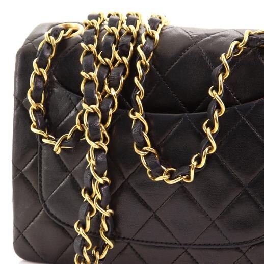 Chanel Vintage Diamond CC Camera Bag Quilted Caviar Small- Black image 3